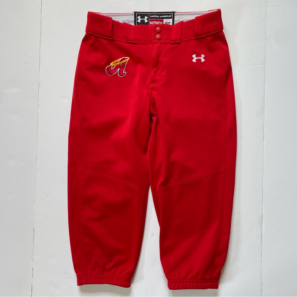 Under Armour Women's UA Utility Softball Pants Red Size Small Angels Emblem